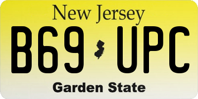 NJ license plate B69UPC