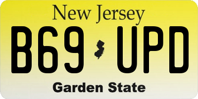 NJ license plate B69UPD