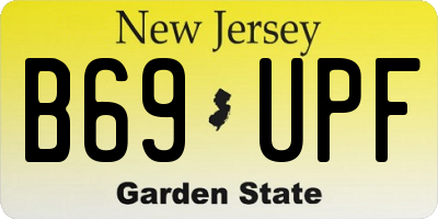 NJ license plate B69UPF