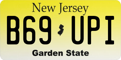 NJ license plate B69UPI