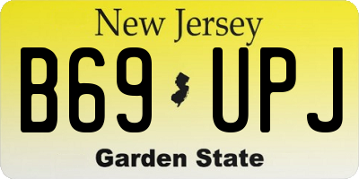 NJ license plate B69UPJ