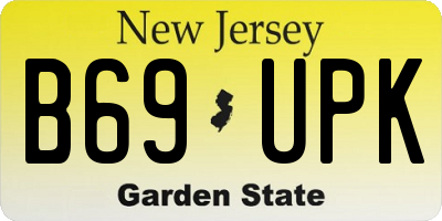 NJ license plate B69UPK