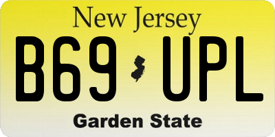 NJ license plate B69UPL