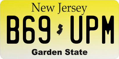 NJ license plate B69UPM