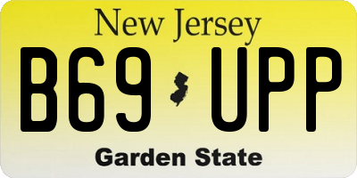 NJ license plate B69UPP