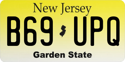 NJ license plate B69UPQ