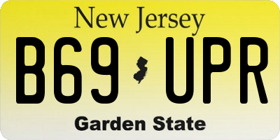 NJ license plate B69UPR