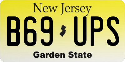 NJ license plate B69UPS