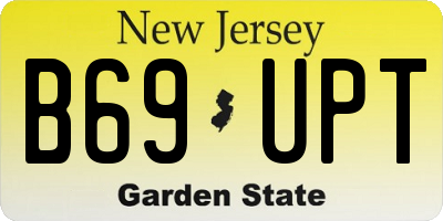 NJ license plate B69UPT