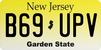 NJ license plate B69UPV