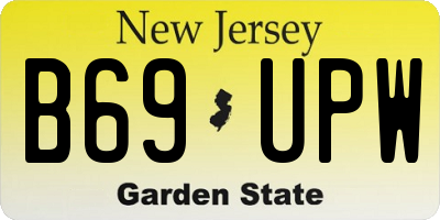 NJ license plate B69UPW