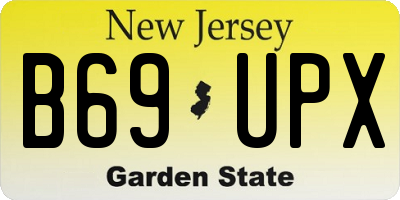 NJ license plate B69UPX
