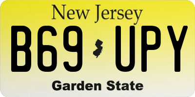 NJ license plate B69UPY