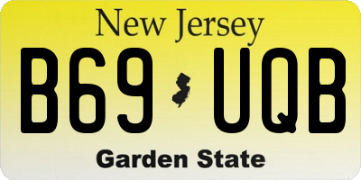 NJ license plate B69UQB