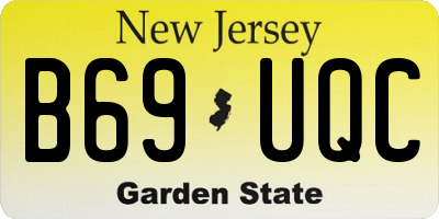 NJ license plate B69UQC
