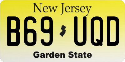 NJ license plate B69UQD