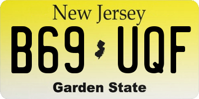 NJ license plate B69UQF