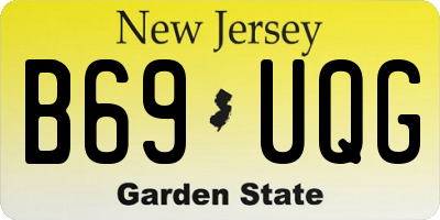 NJ license plate B69UQG