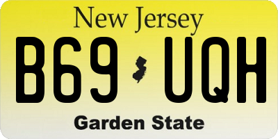 NJ license plate B69UQH