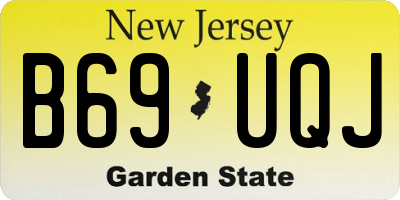 NJ license plate B69UQJ