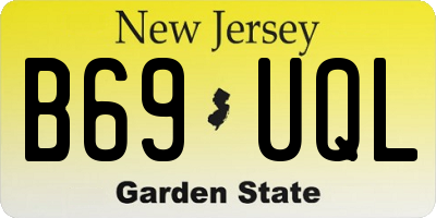 NJ license plate B69UQL