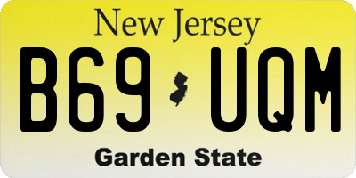 NJ license plate B69UQM
