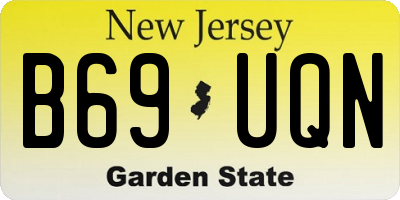 NJ license plate B69UQN