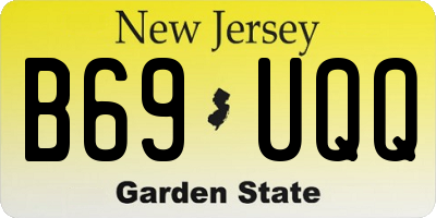 NJ license plate B69UQQ