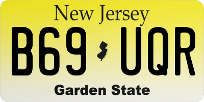 NJ license plate B69UQR