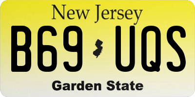 NJ license plate B69UQS