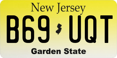 NJ license plate B69UQT