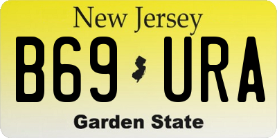 NJ license plate B69URA