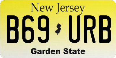 NJ license plate B69URB