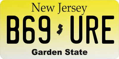 NJ license plate B69URE