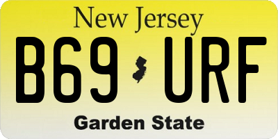 NJ license plate B69URF