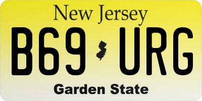 NJ license plate B69URG