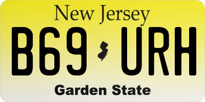 NJ license plate B69URH