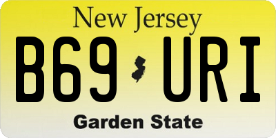 NJ license plate B69URI