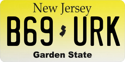 NJ license plate B69URK