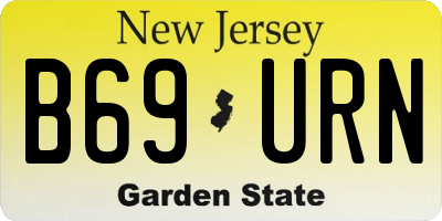 NJ license plate B69URN