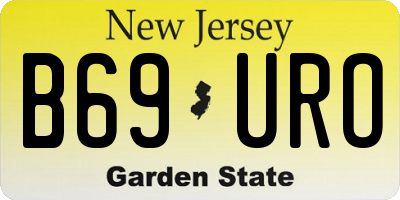 NJ license plate B69URO