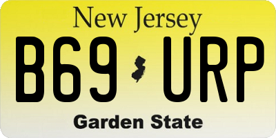NJ license plate B69URP