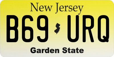 NJ license plate B69URQ