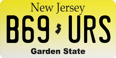 NJ license plate B69URS
