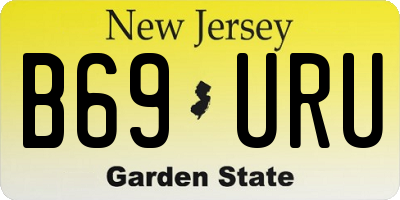 NJ license plate B69URU