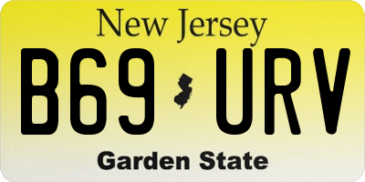 NJ license plate B69URV