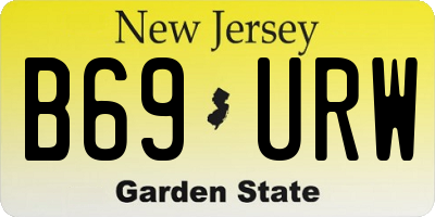 NJ license plate B69URW