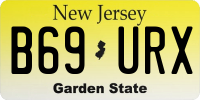 NJ license plate B69URX