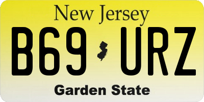 NJ license plate B69URZ