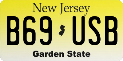 NJ license plate B69USB